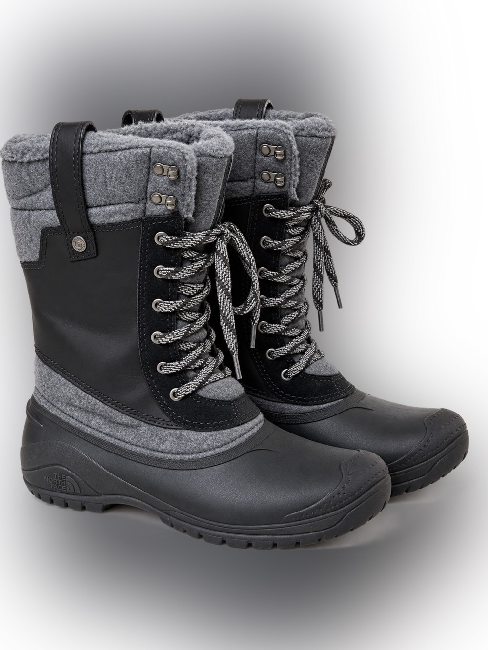 The North Face Women’s Shellista Lace-Up Winter Snow Boots Black Gray Size 9